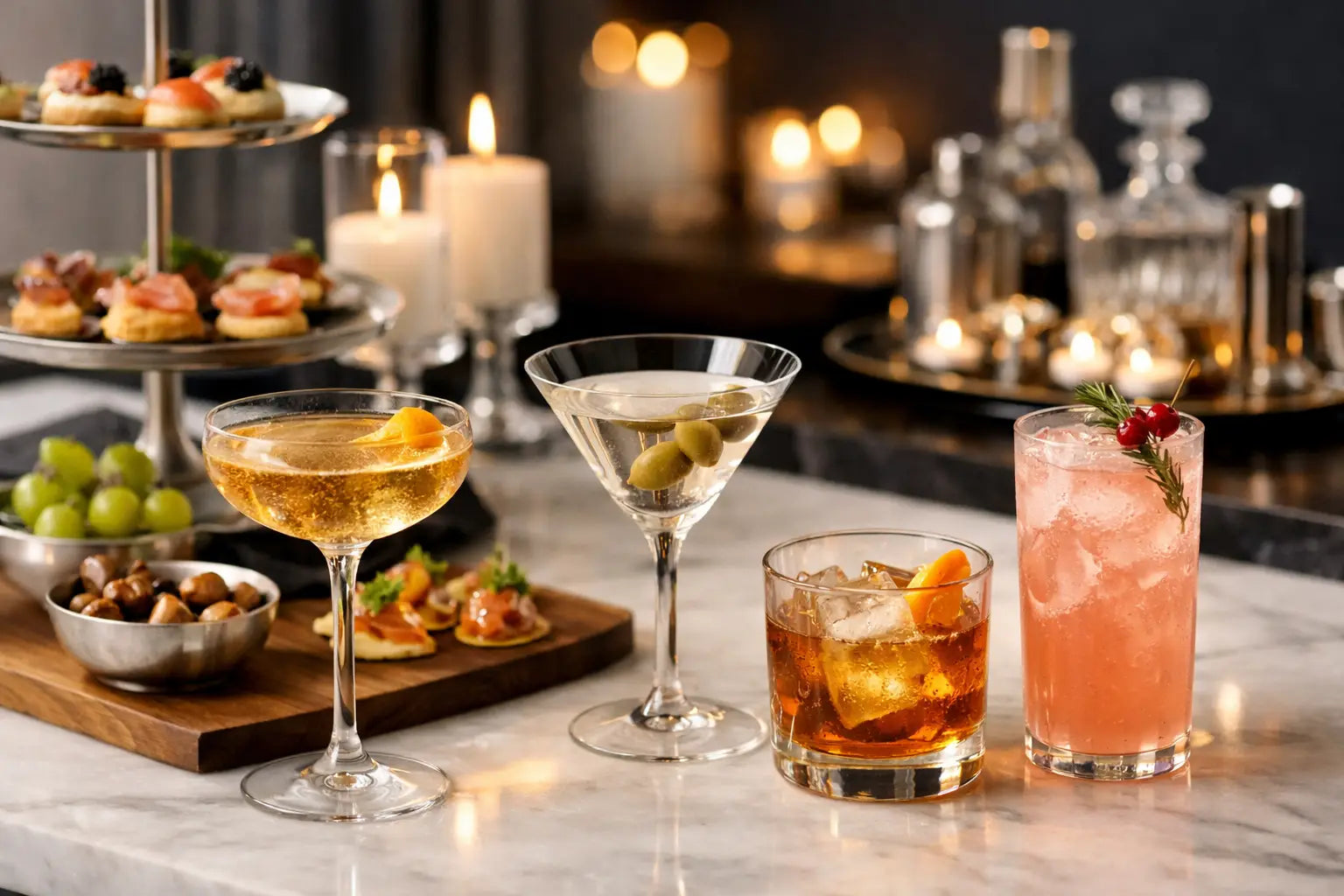 11 Luxury Cocktail Hour Ideas That Wow
