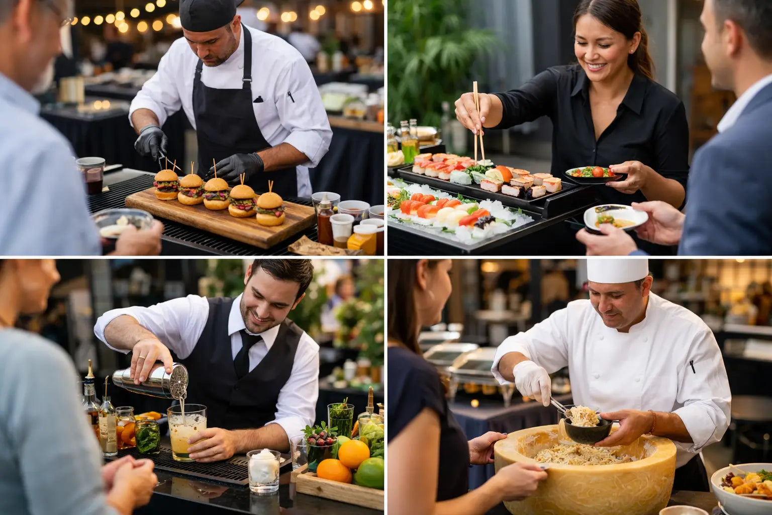 12 idées d'animations culinaires avec personnel pour épater vos invités