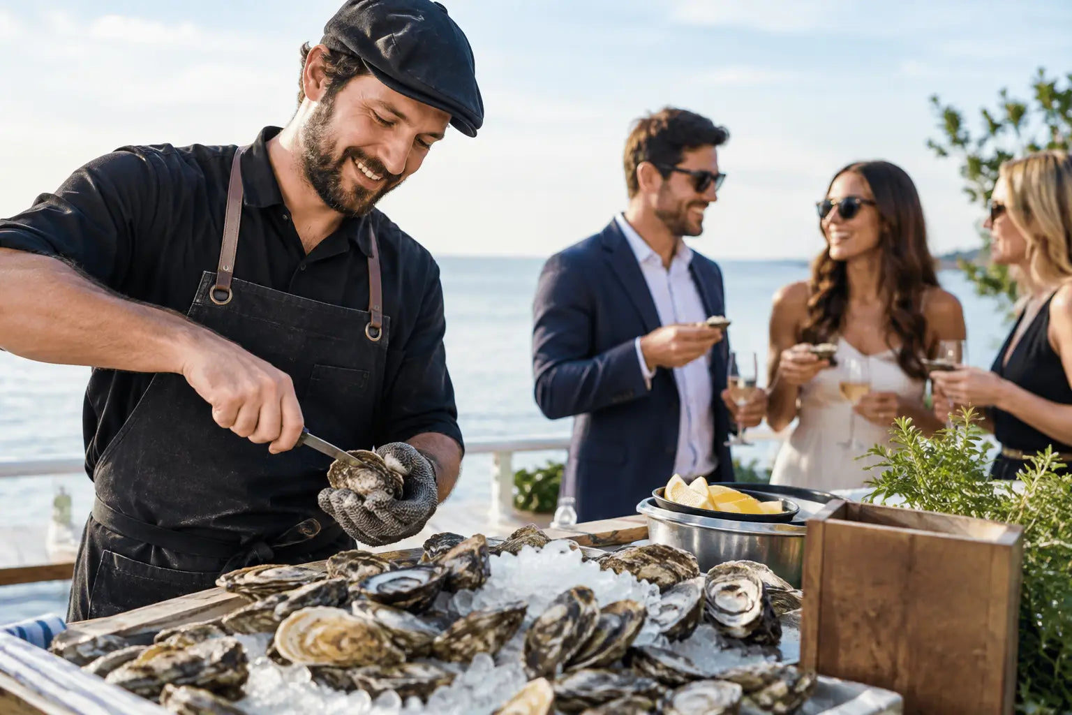 Shuckers Who Turn Oyster Service Into an Event