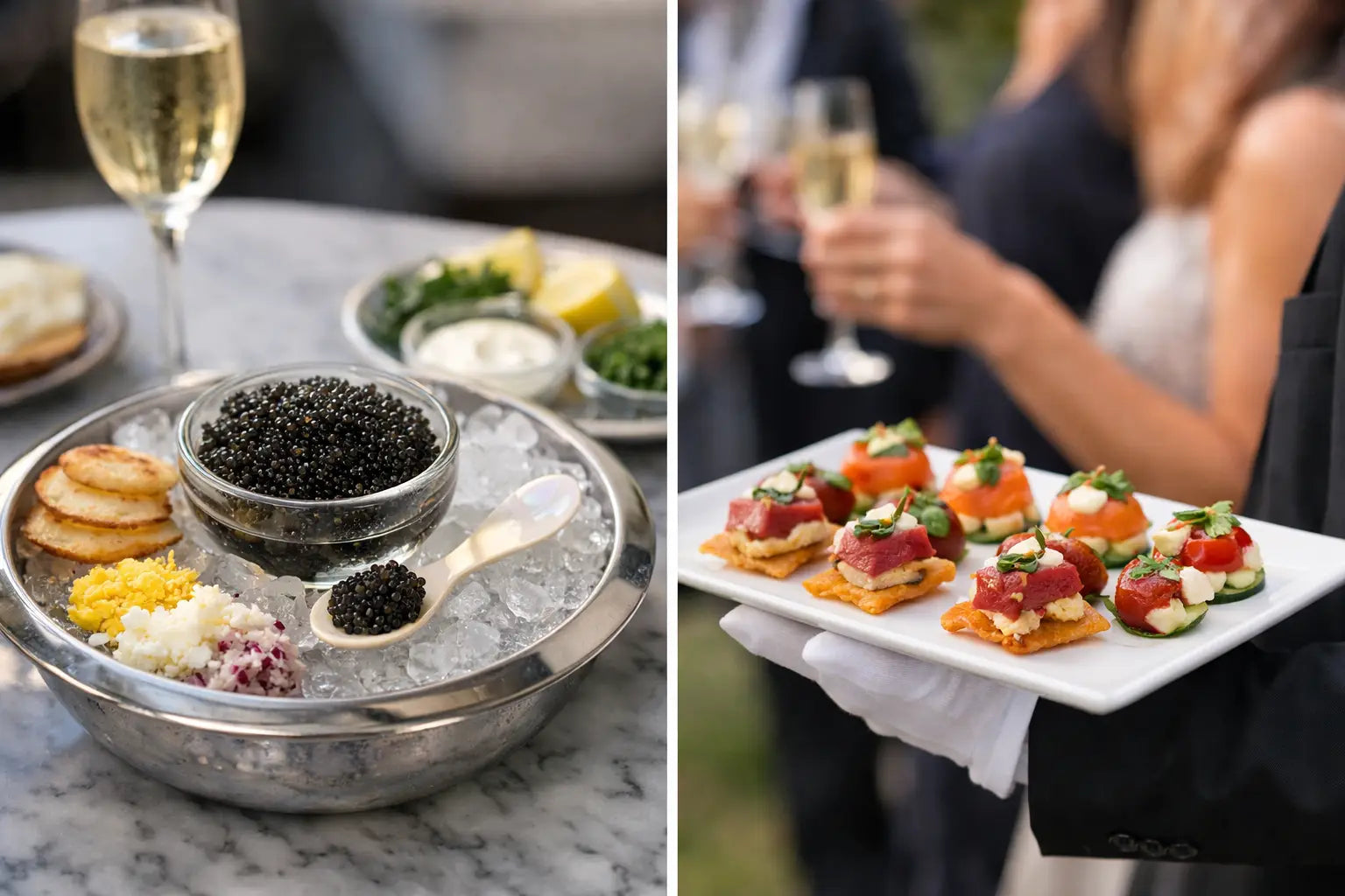 Caviar Service vs Passed Appetizers