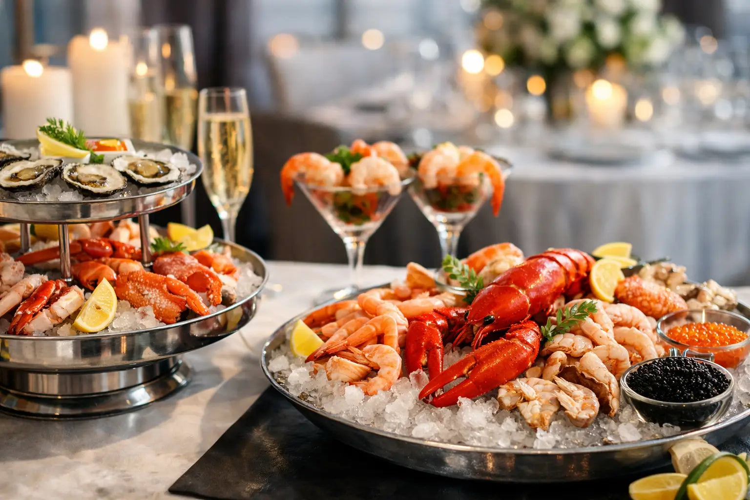 Des concepts d'événements autour des fruits de mer haut de gamme qui émerveilleront vos invités
