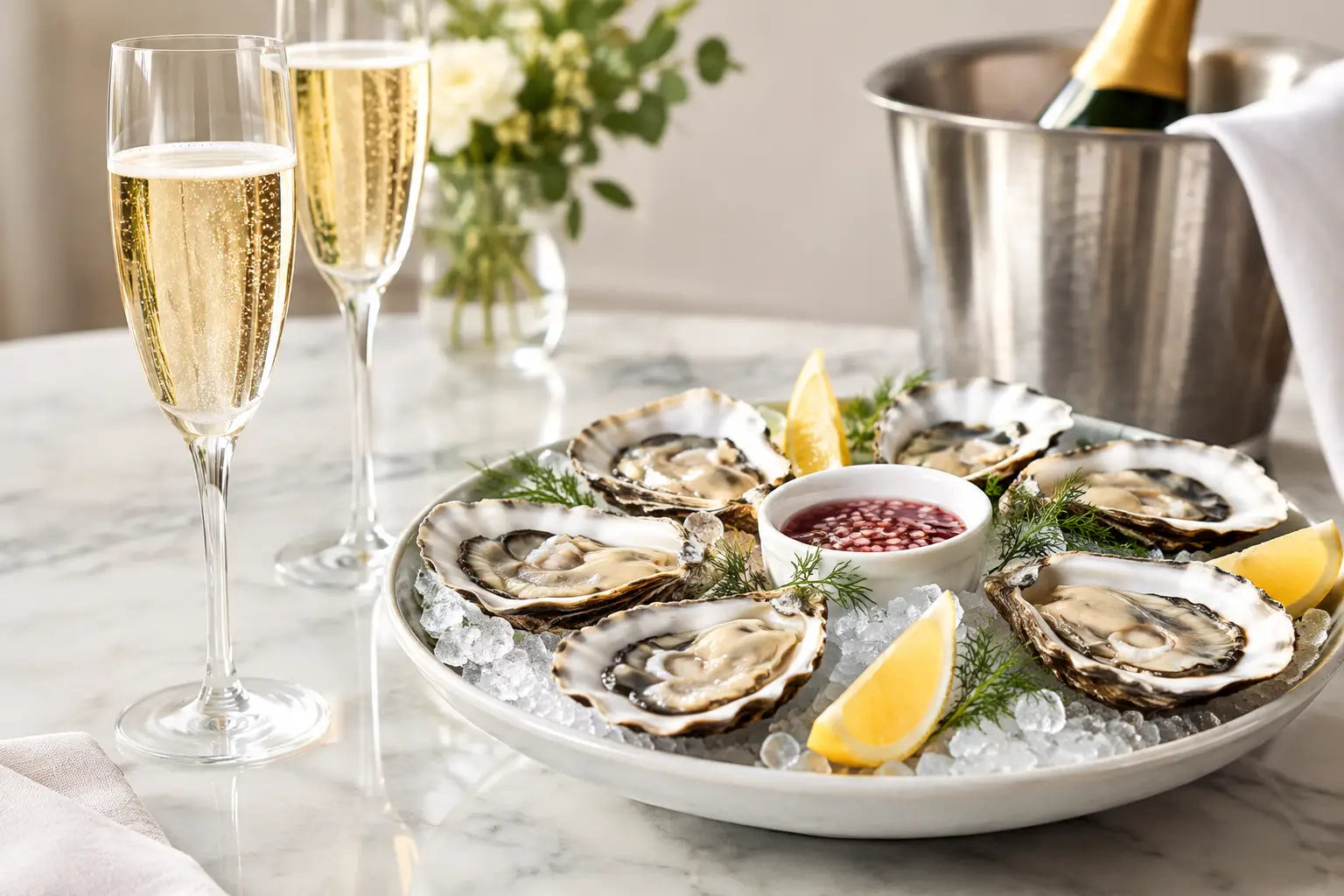 Champagne Oyster Pairings That WOW Your Guests